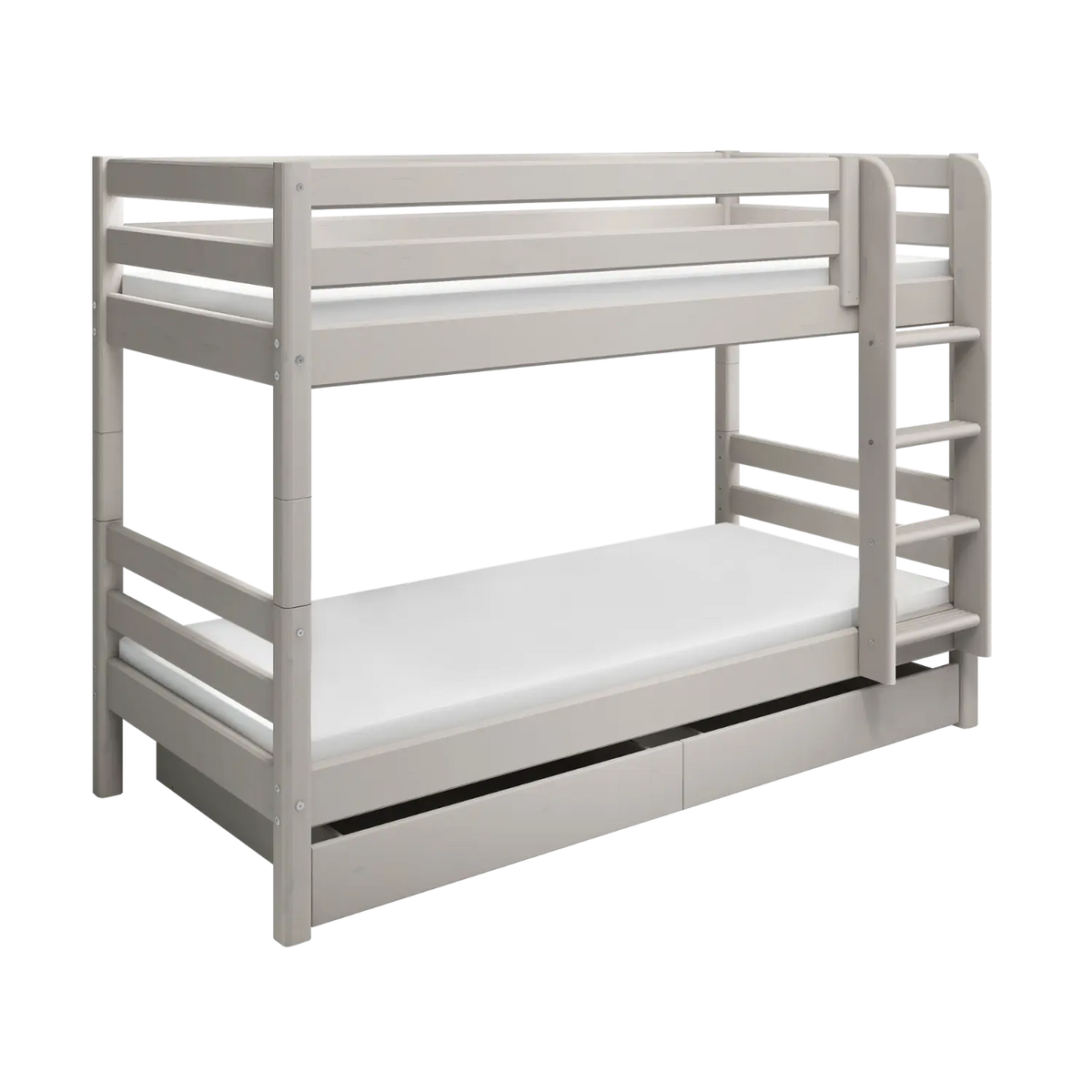 Flexa Classic Etagenbett mit senkrechter Leiter 90 x 200 cm Grey washed