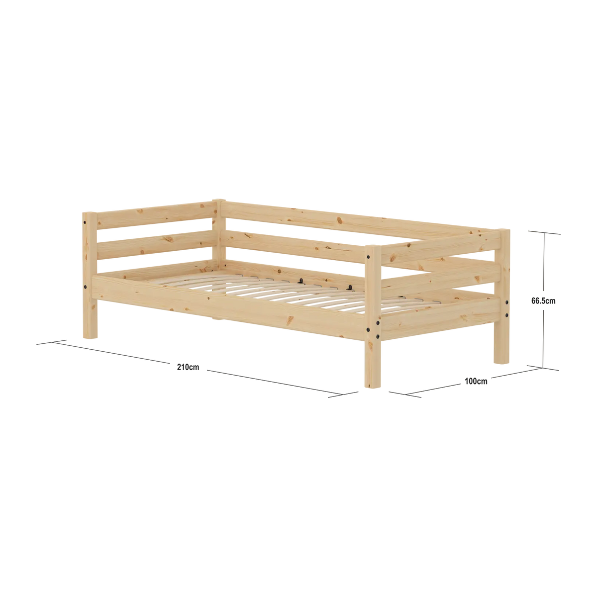 Flexa Raw Einzelbett 90 x 200 cm Natur