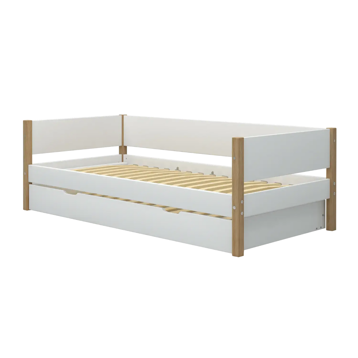 Flexa Nor Einzelbett mit Ausziehbett 90 x 200 cm Eiche