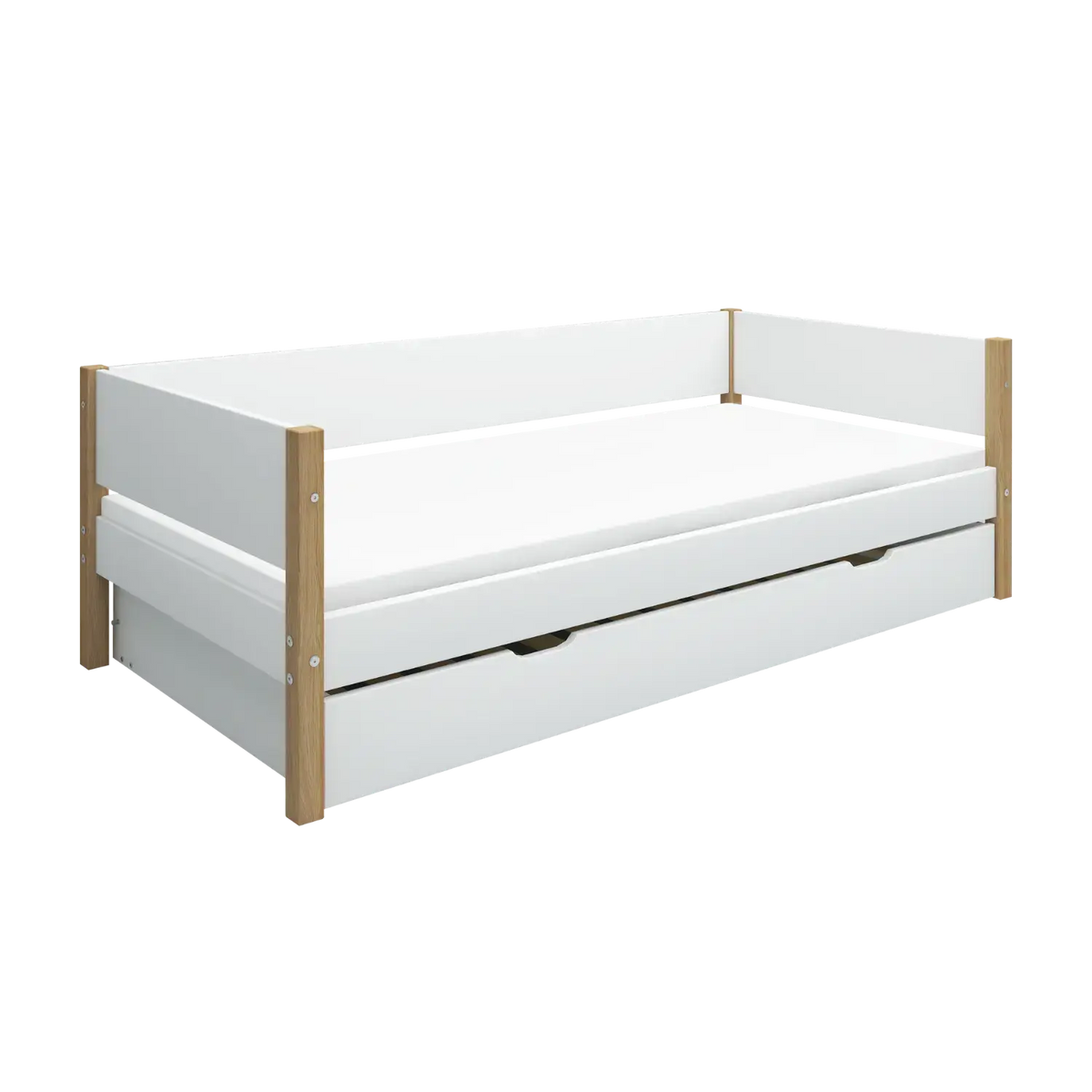 Flexa Nor Einzelbett mit Ausziehbett 90 x 200 cm Eiche