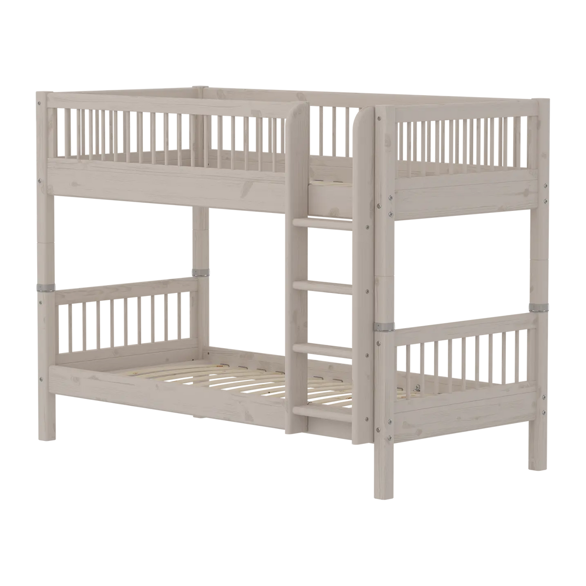 Flexa Classic Etagenbett mit senkrechter Leiter 90 x 200 cm Grey washed