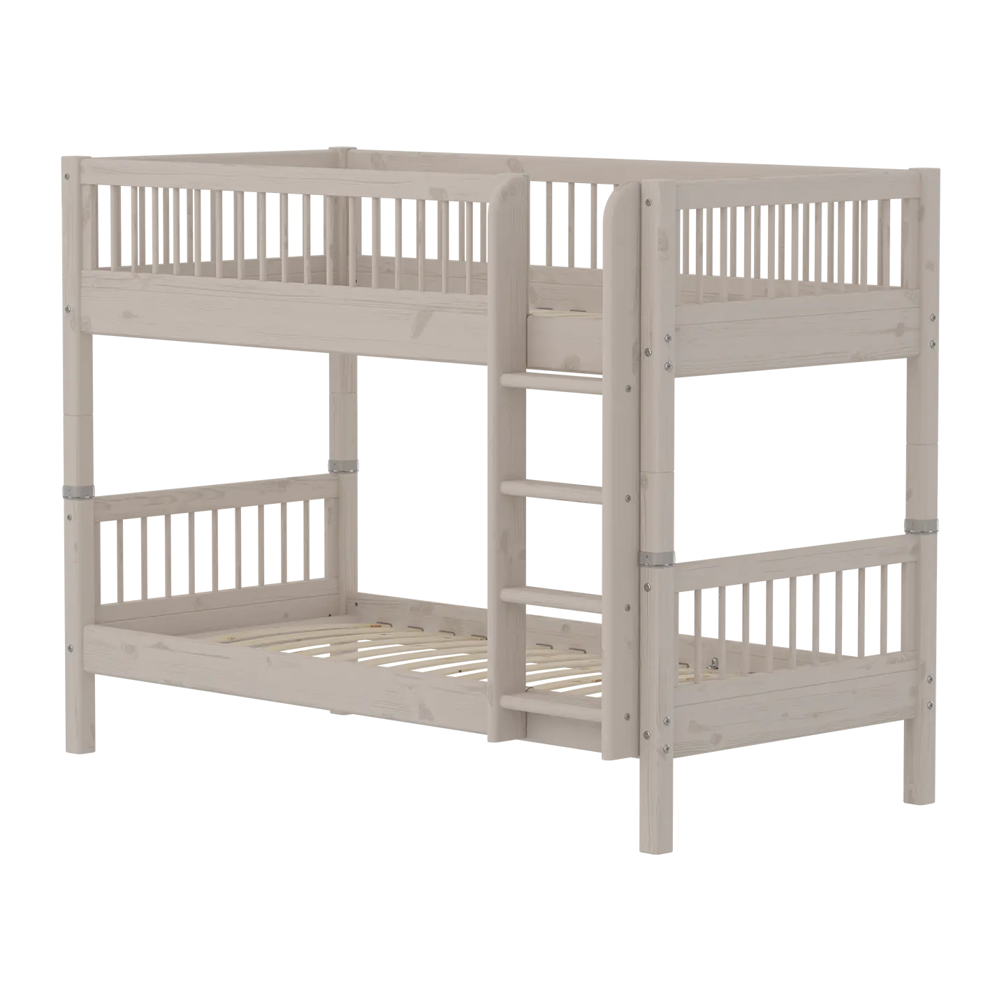 Flexa Classic Etagenbett mit senkrechter Leiter 90 x 200 cm Grey washed