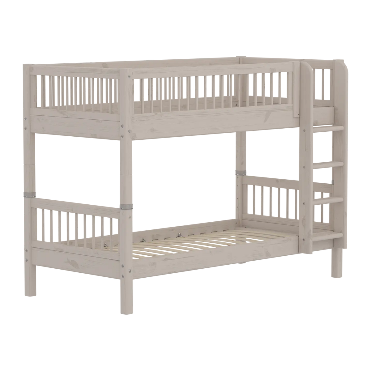 Flexa Classic Etagenbett mit senkrechter Leiter 90 x 200 cm Grey washed