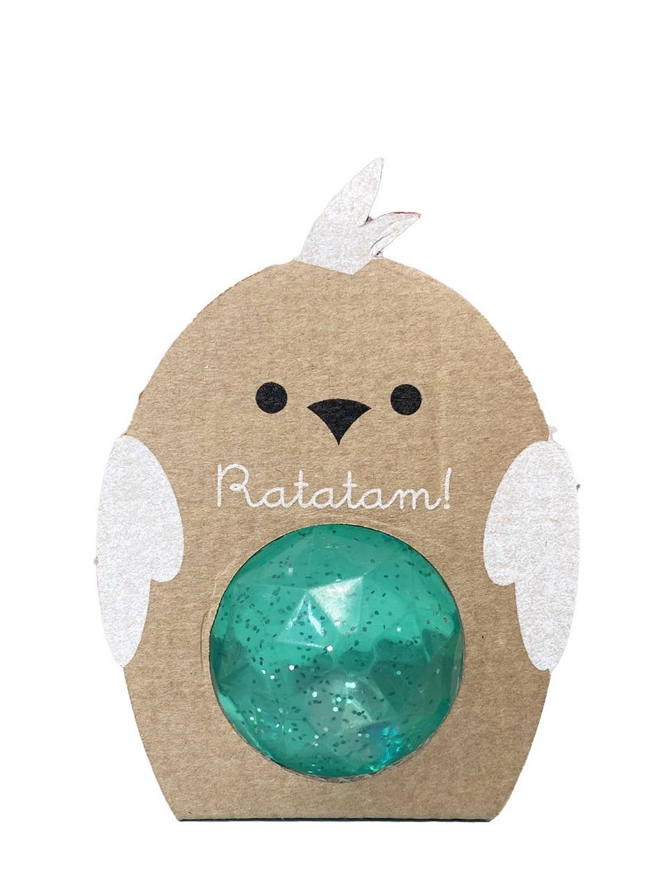 Ratatam 42 mm vert oiseau sauteur scintillant