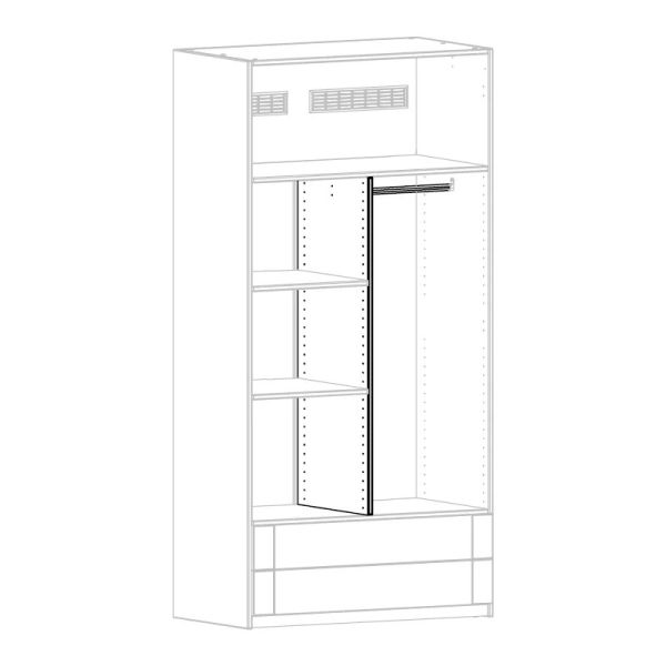 Lifetime Kidsrooms partition wall wardrobe element with drawers 100 cm Whitewash