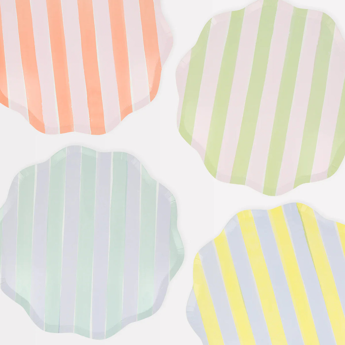 Meri Meri pastel striped plates