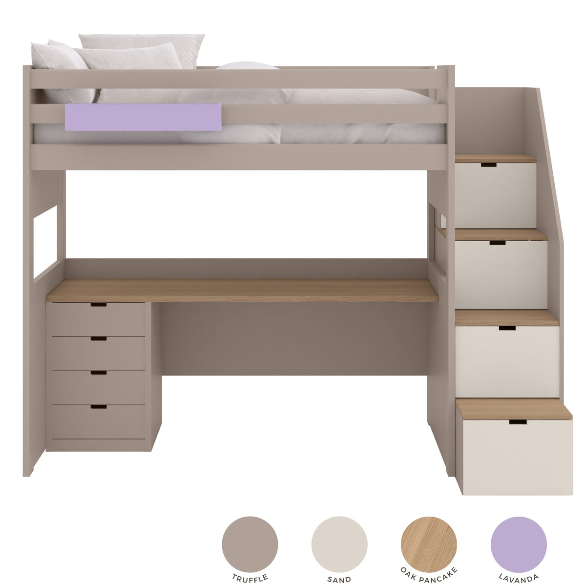 Muba Design loft bed XL with storage staircase All in One -1