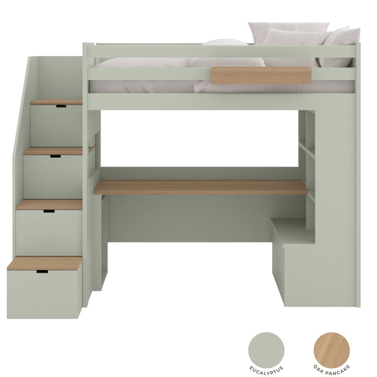Muba Design loft bed XL with storage staircase All in One -2