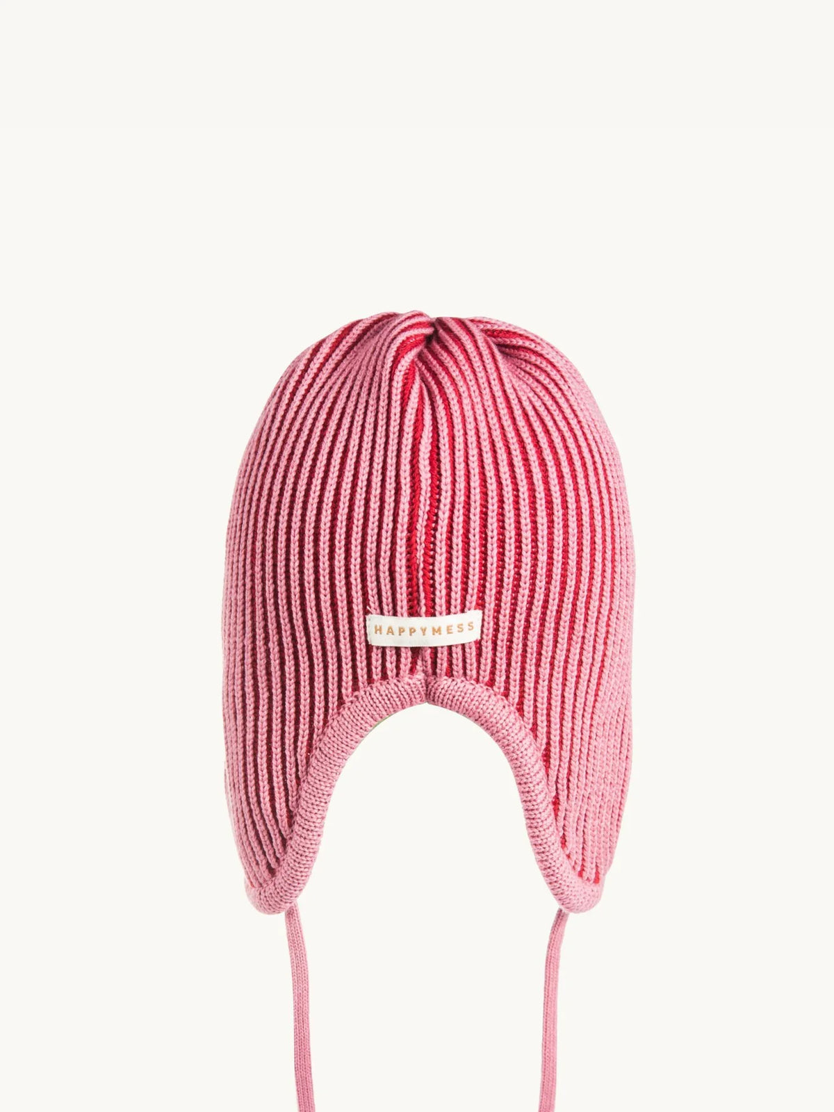 Happy Mess merino pilot hat Polar Bear