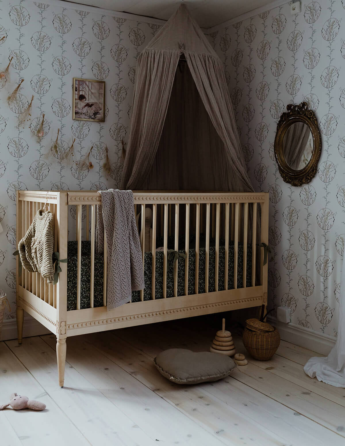 Gustavienne Mitwachsendes Babybett Birke