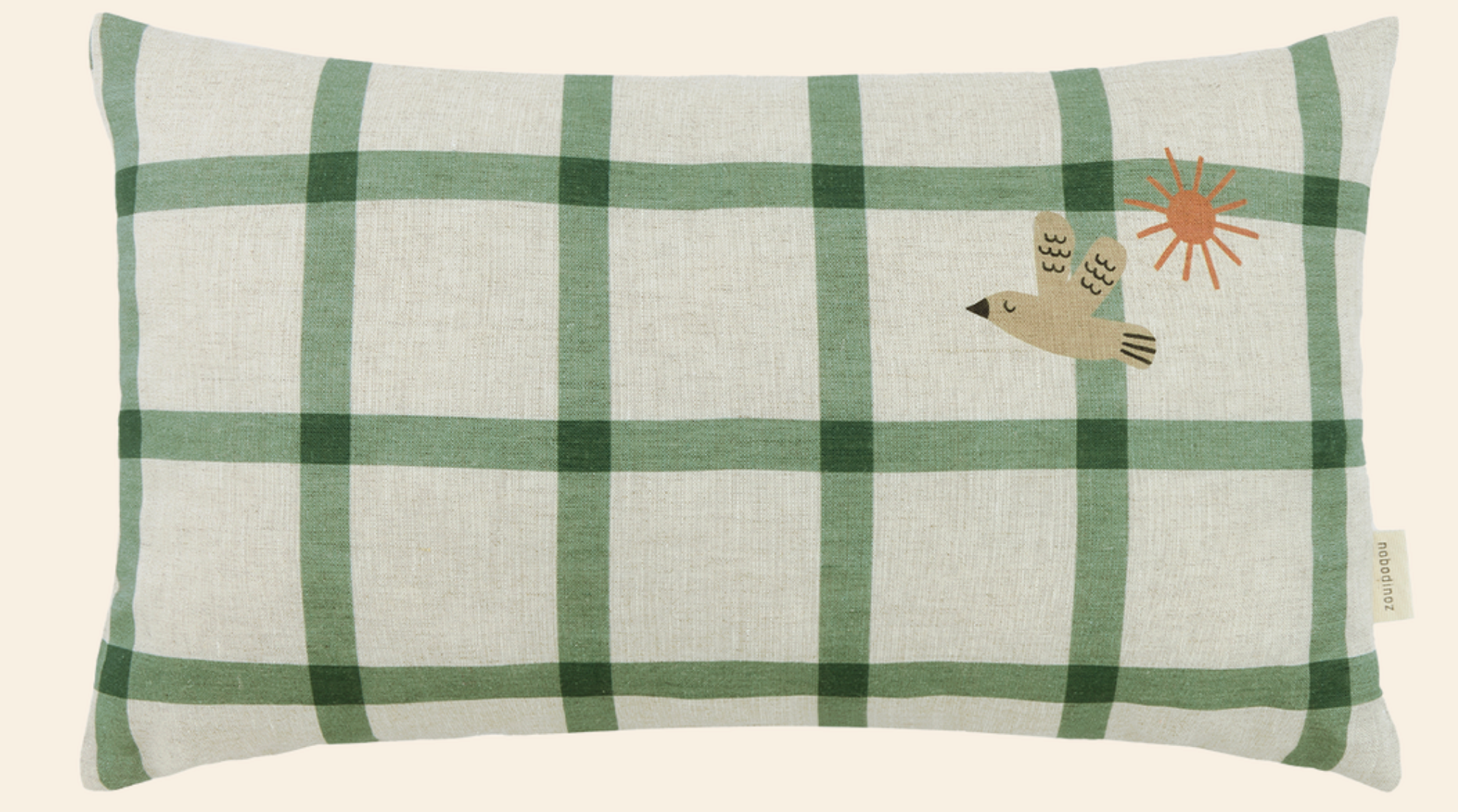 Vibes Linen Green Bird