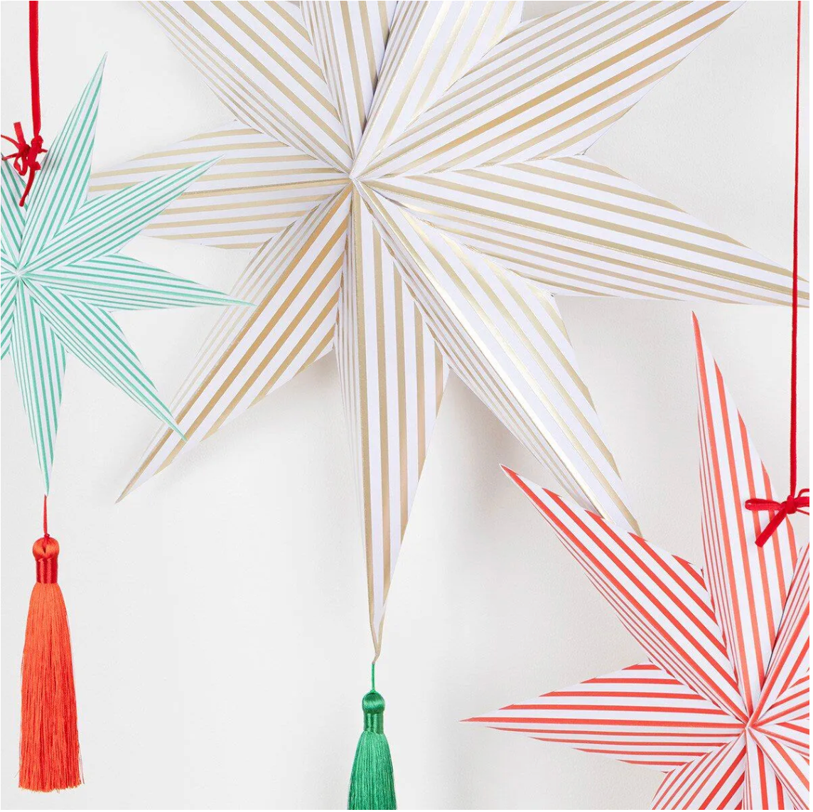 Meri Meri 3 large 3D paper stars