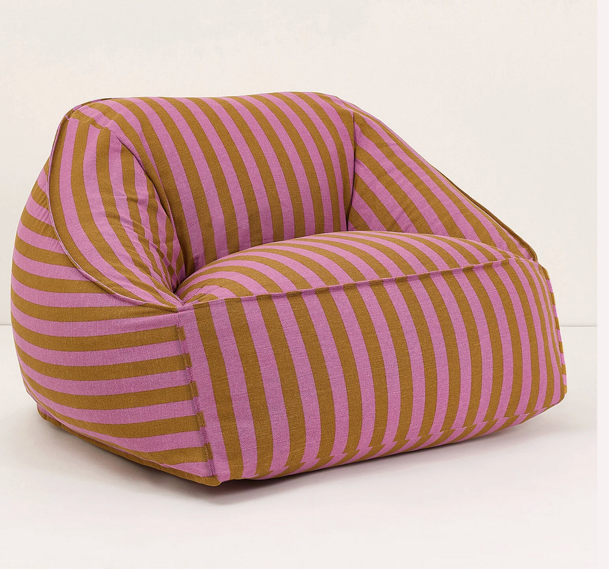 Nobodinoz Sitzsack-Sessel Ziggy Erwachsenengrösse Pink Curry gestreift