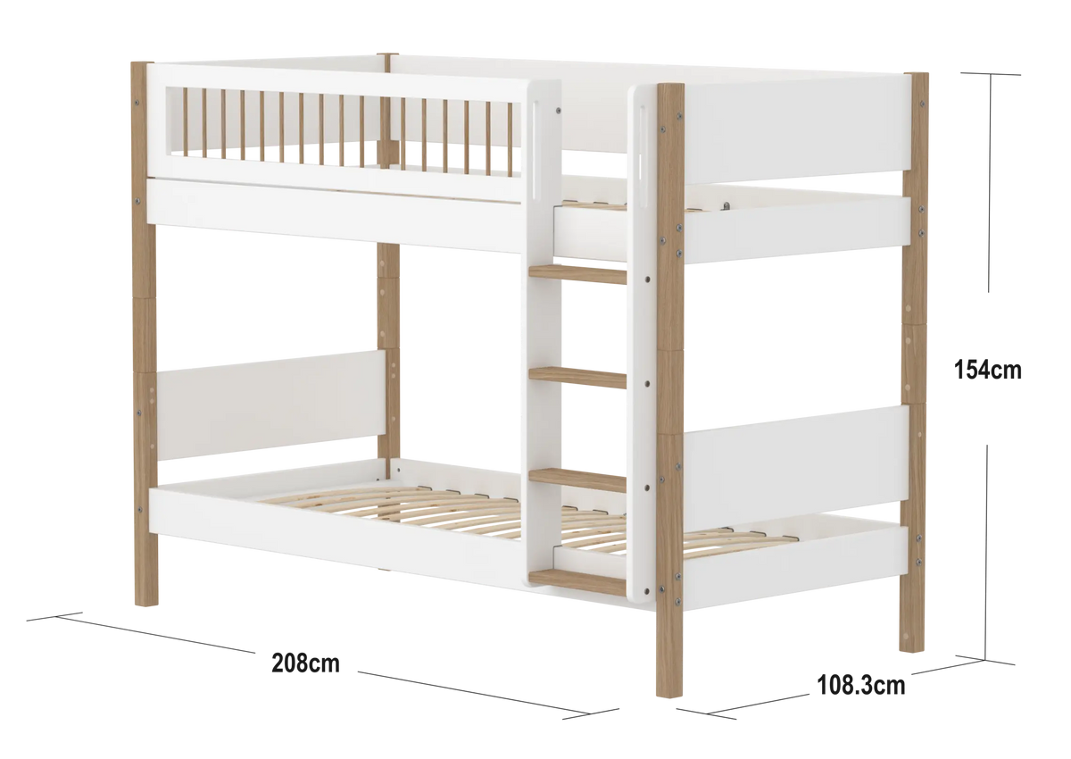 Flexa Nor Etagenbett 90 x 200 cm Eiche