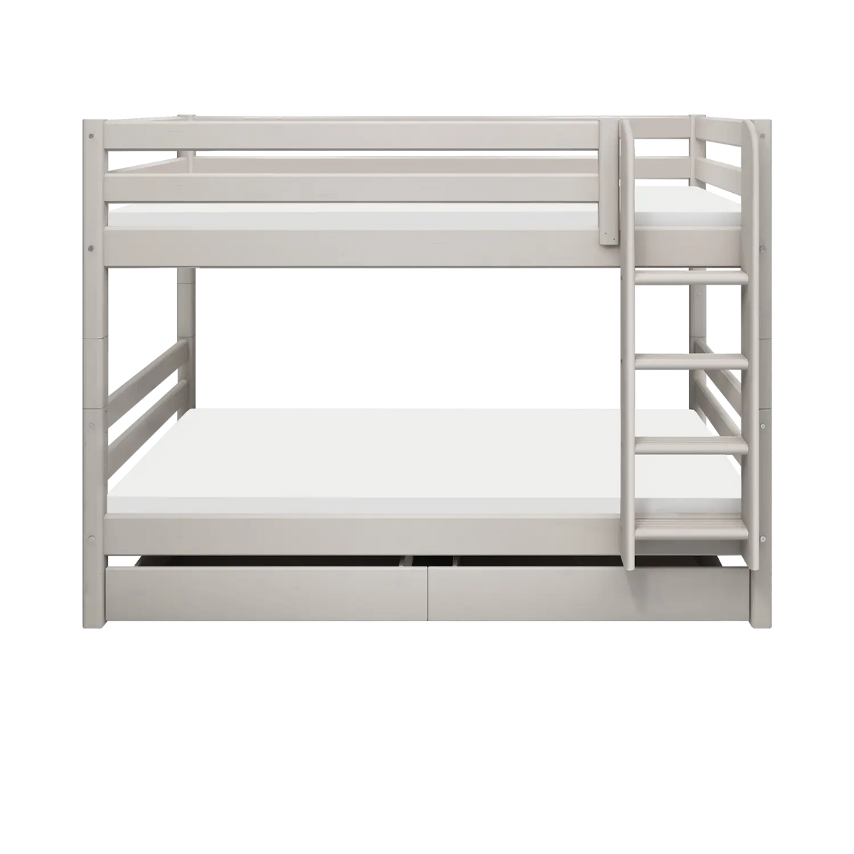 Flexa Classic Etagenbett mit senkrechter Leiter 90 x 200 cm Grey washed