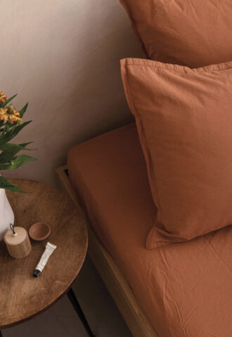 Oona fitted sheet Caramel