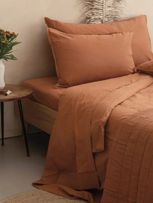 Oona fitted sheet Caramel