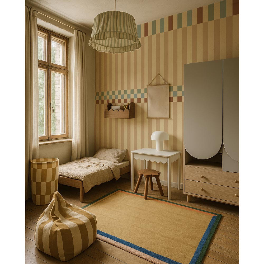 Dekornik Tapete Streifen nostalgia vintage colours Streifen 50 x 280