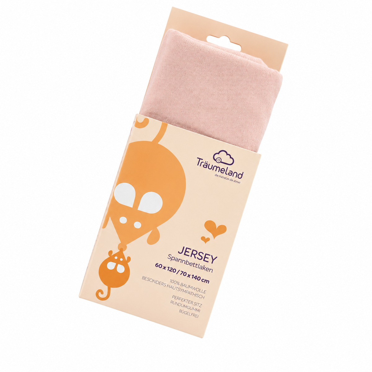 Drap-housse Träumeland Jersey rose