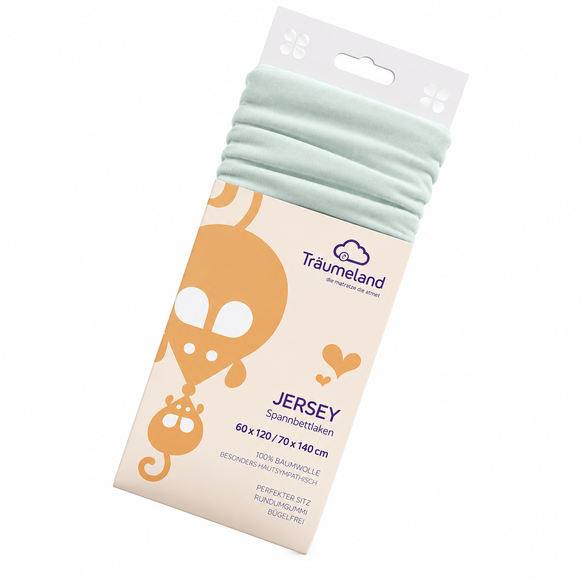 Träumeland fitted sheet jersey ocean blue