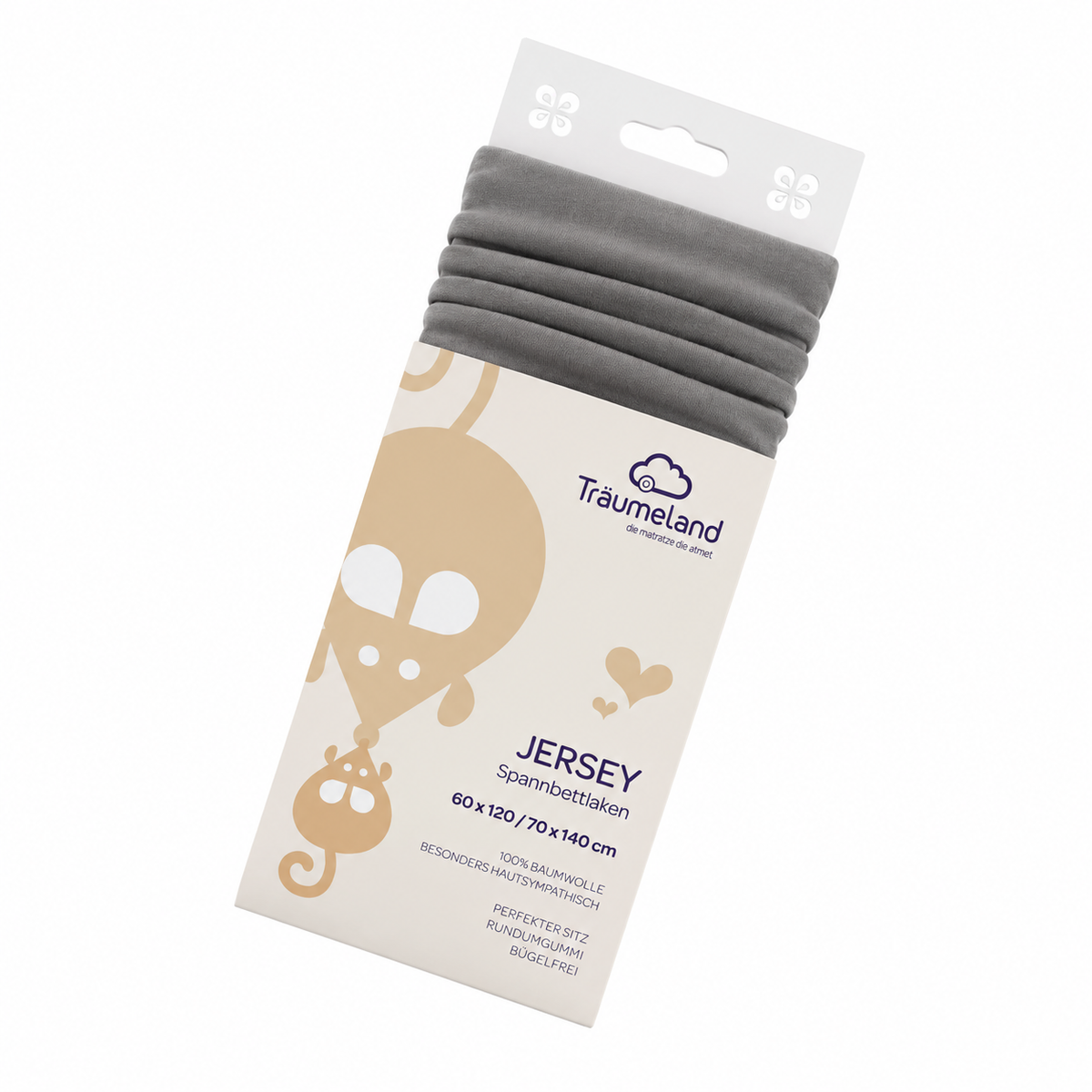 Träumeland fitted sheet jersey anthracite
