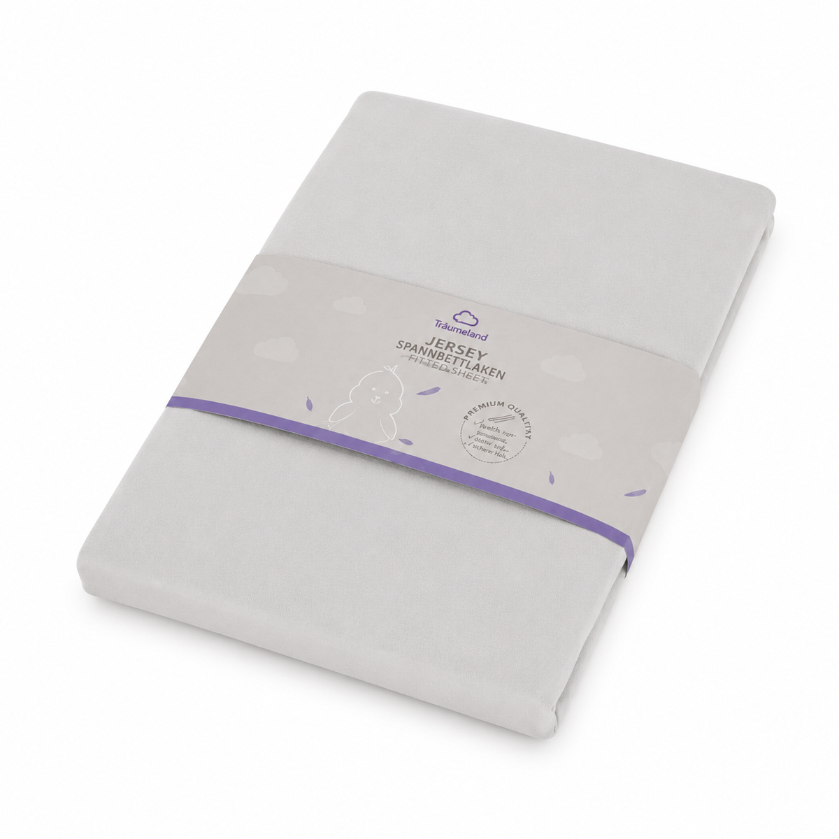 Träumeland fitted sheet spandex ash
