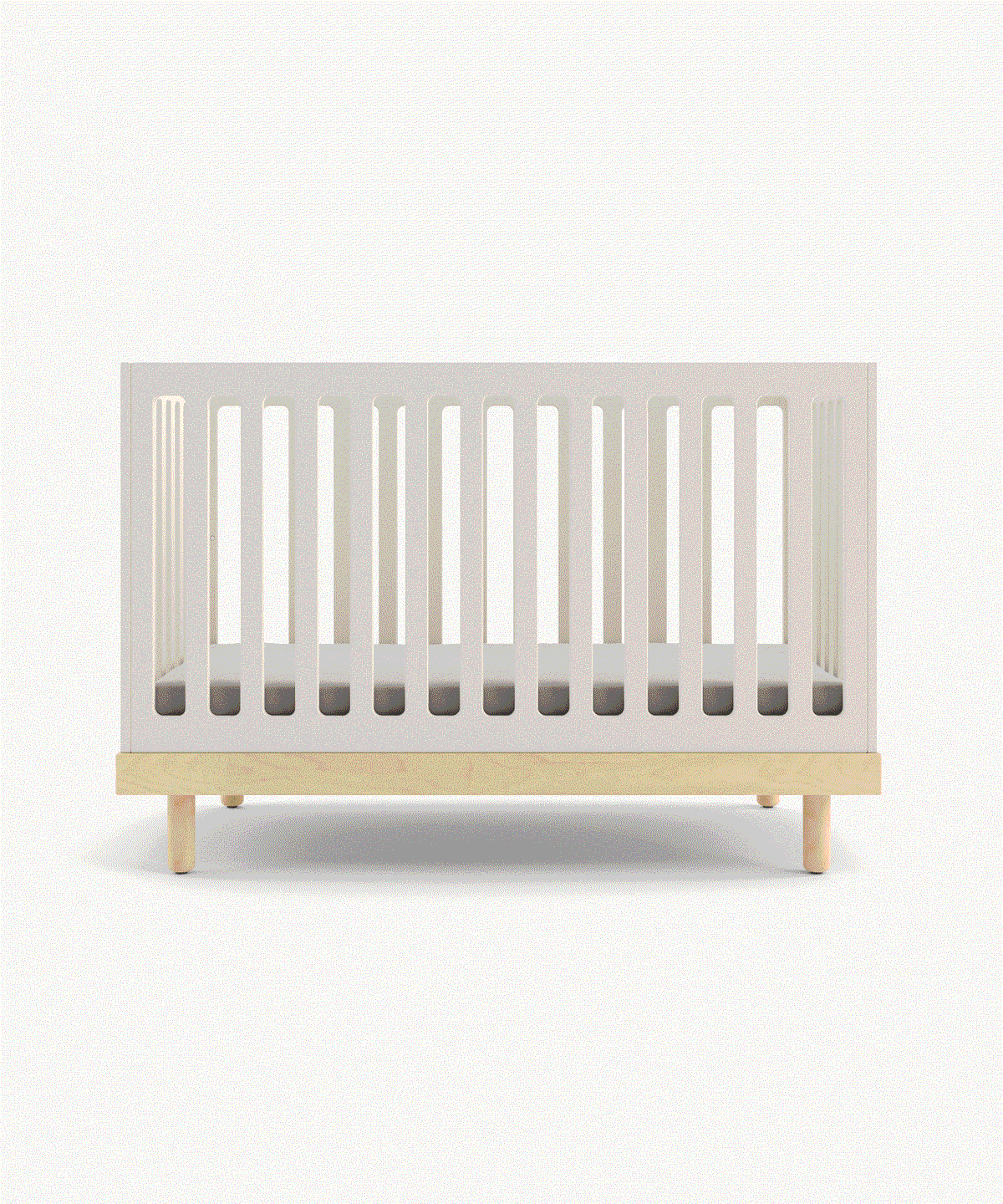 Oeuf NYC Classic baby crib, white / birch