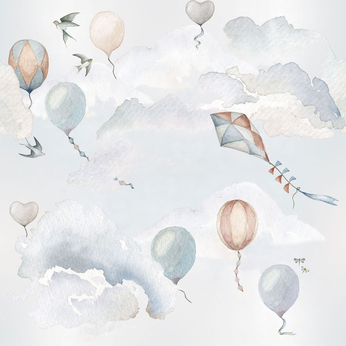 Dekornik Tapete Balloons Fairytale Streifen 100 x 280