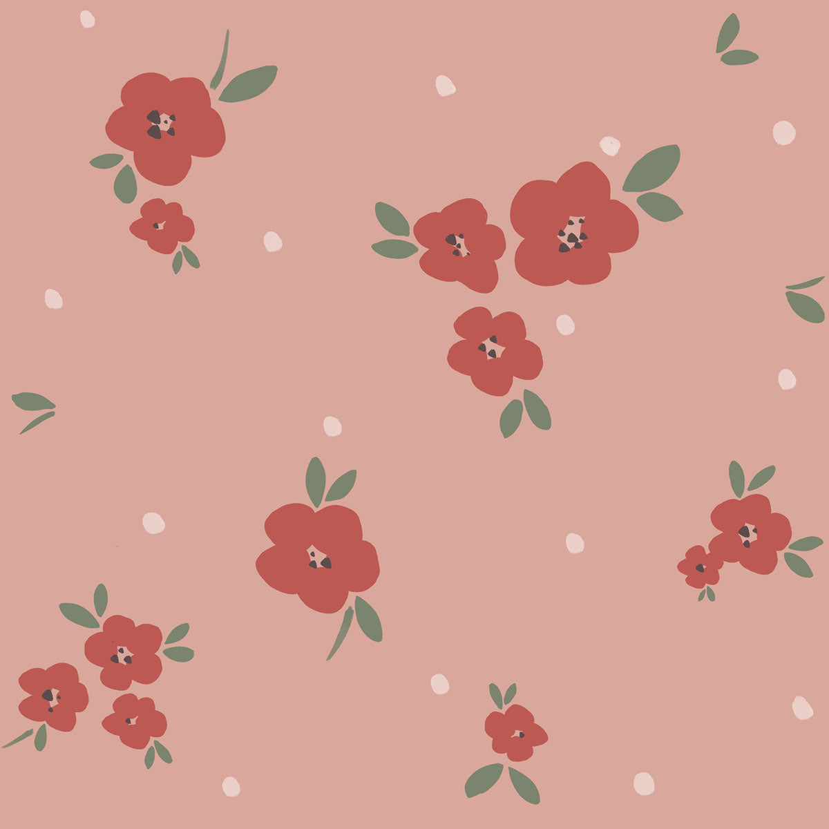 Dekornik Tapete Floral Draw Rosa Rot Streifen 50 x 280