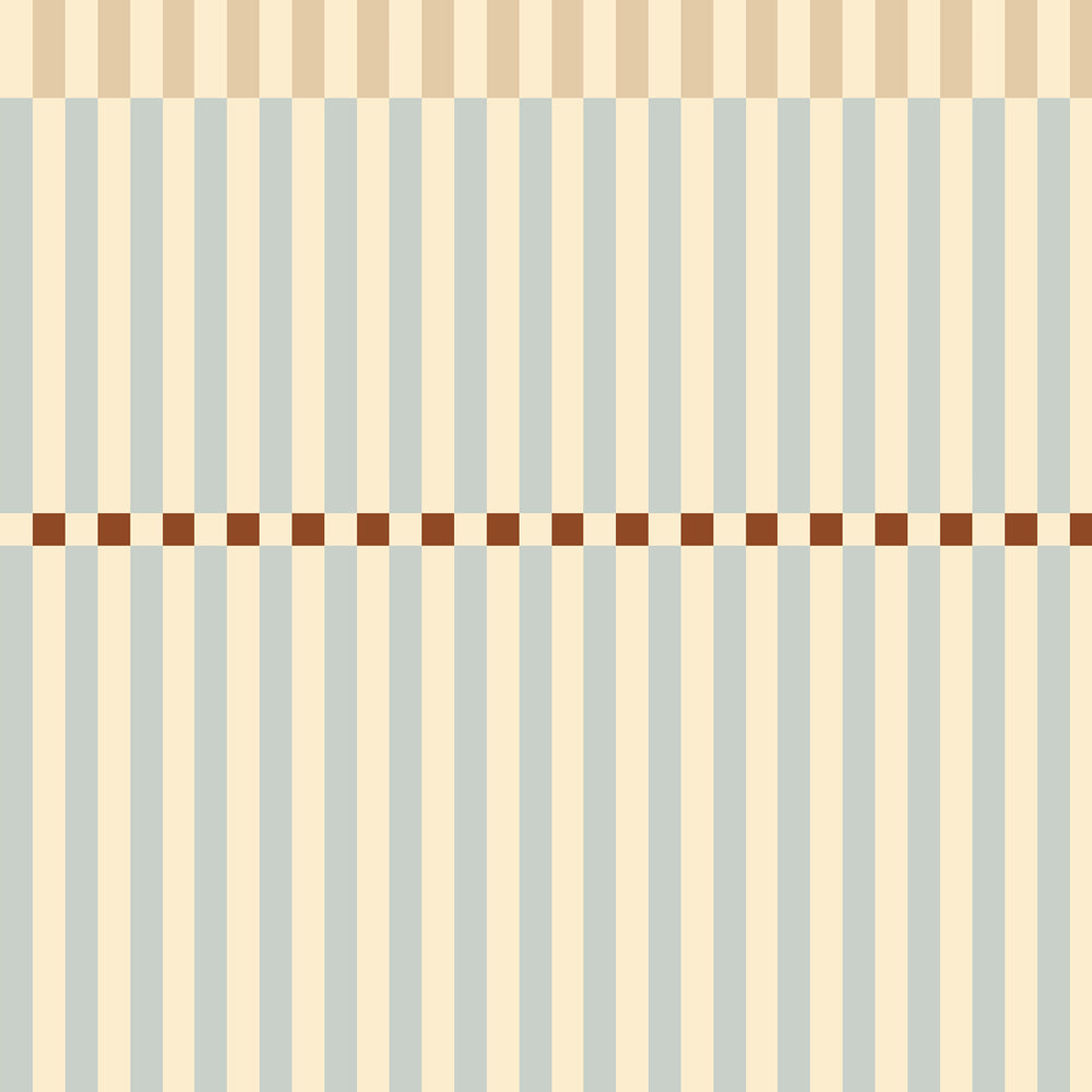 Dekornik Tapete Streifen nostalgia beige blue vintage Streifen 50 x 280