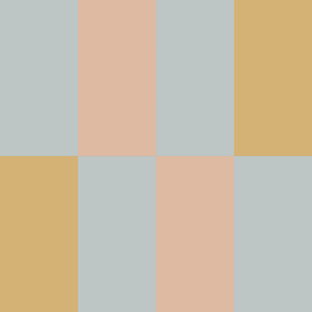 Dekornik Tapete Streifen blue salmon yellow Upside down Streifen 50 x 280