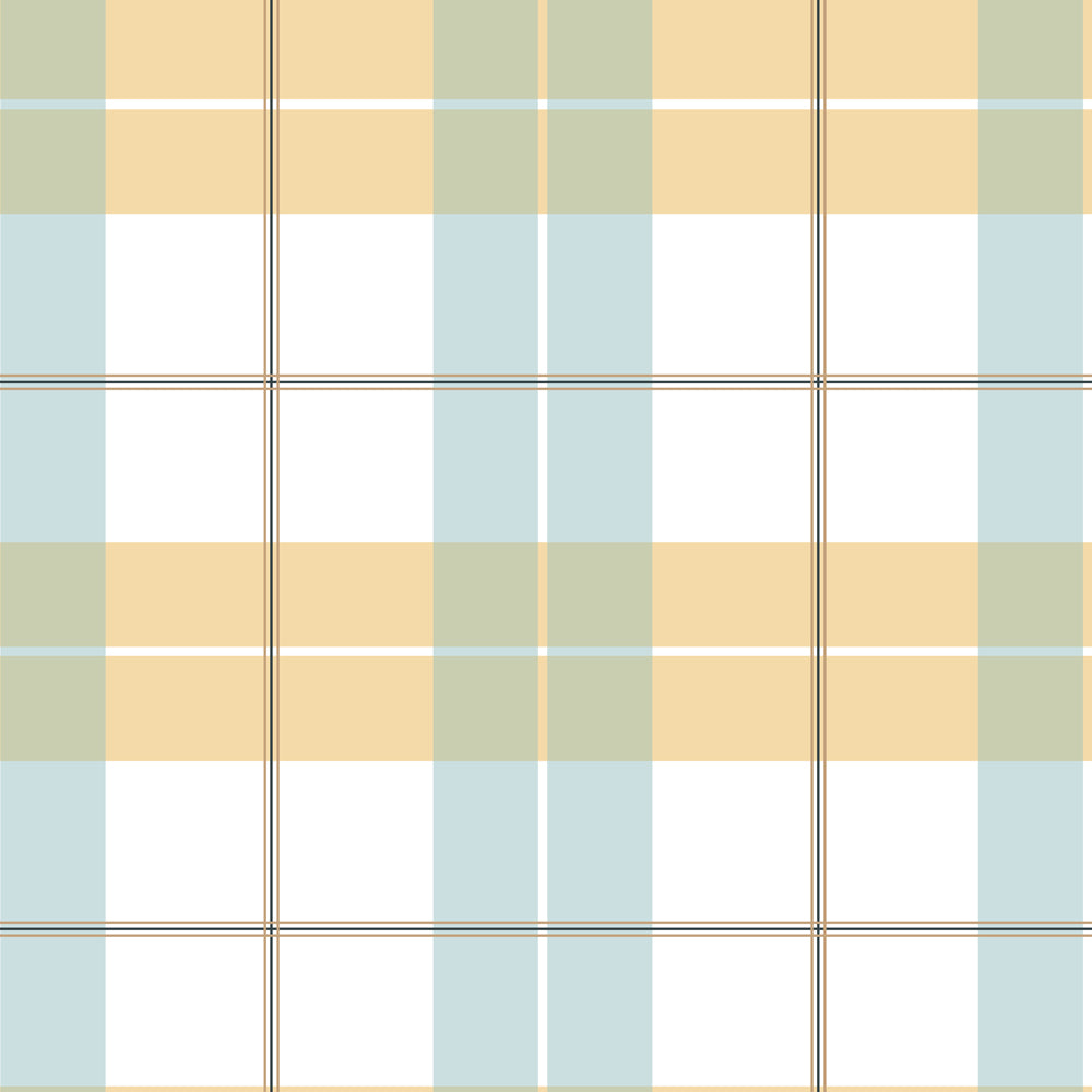 Dekornik wallpaper plaid ma x i yellow blue stripes 100 x 280
