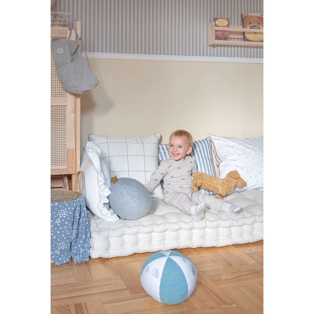 Dekornik Tapete Simple Vintage Streifen Beige Blau Streifen 50 x 280