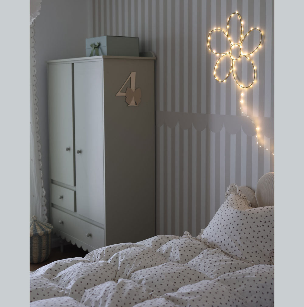 Dekornik Tapete Simple Rustic Beige Weiss Streifen 50 x 280