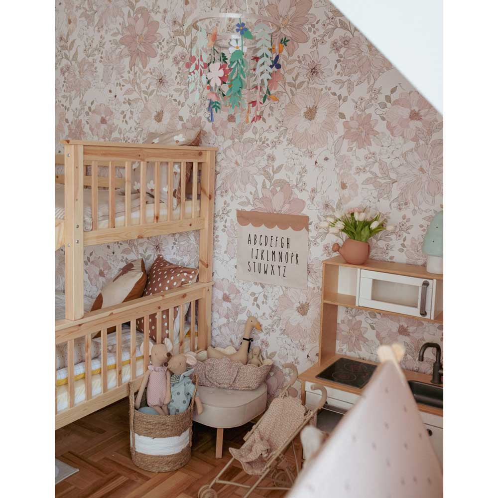 Dekornik wallpaper Hide and Seek rabbit stripes 100 x 280
