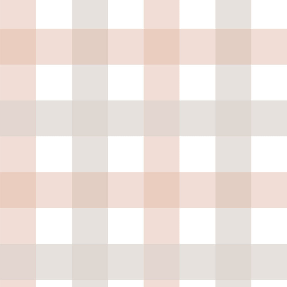 Dekornik Tapete Provence check beige pink medium Streifen 100 x 280