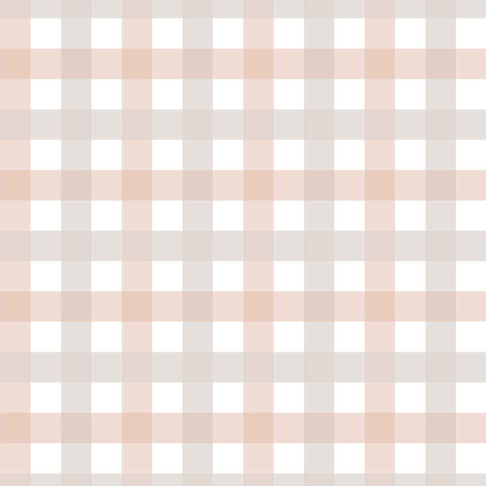 Dekornik Tapete Provence check beige pink small Streifen 100 x 280