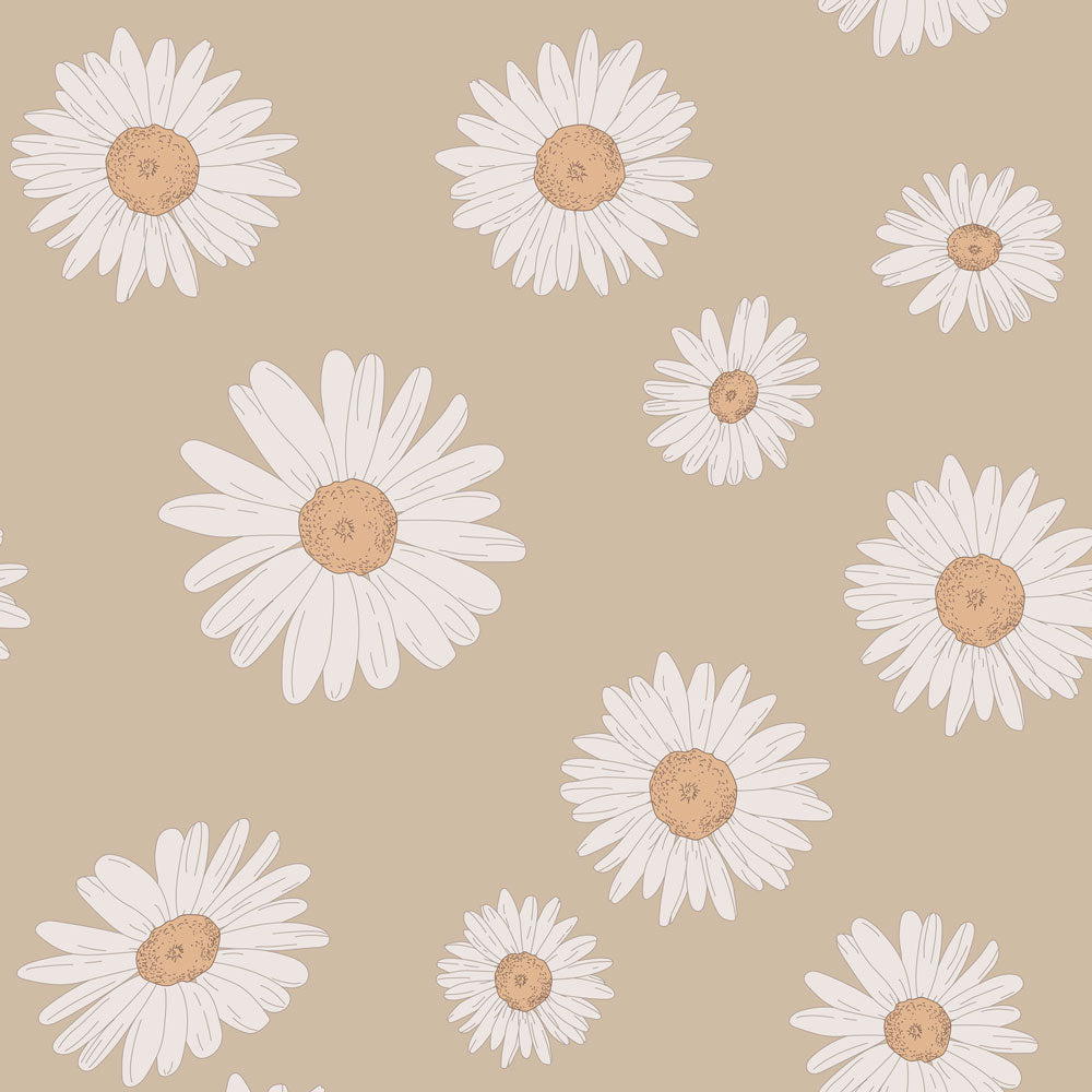 Dekornik Tapete Tuscan Gänseblümchen Cappucino Streifen 100 x 280