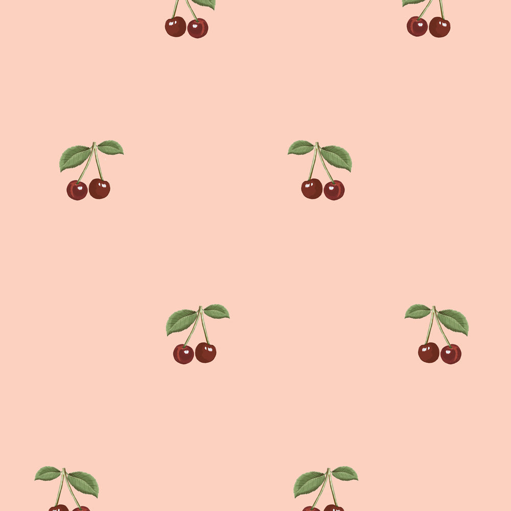 Carta da parati Dekornik a righe Little Cherries 50 x 280