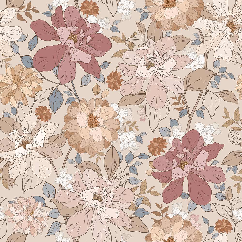 Dekornik papier peint Marigold flowers rayures 100 x 280