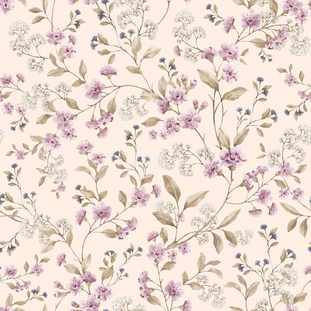 Dekornik papier peint Meadow in Rosa and Blue flower rayures 50 x 280