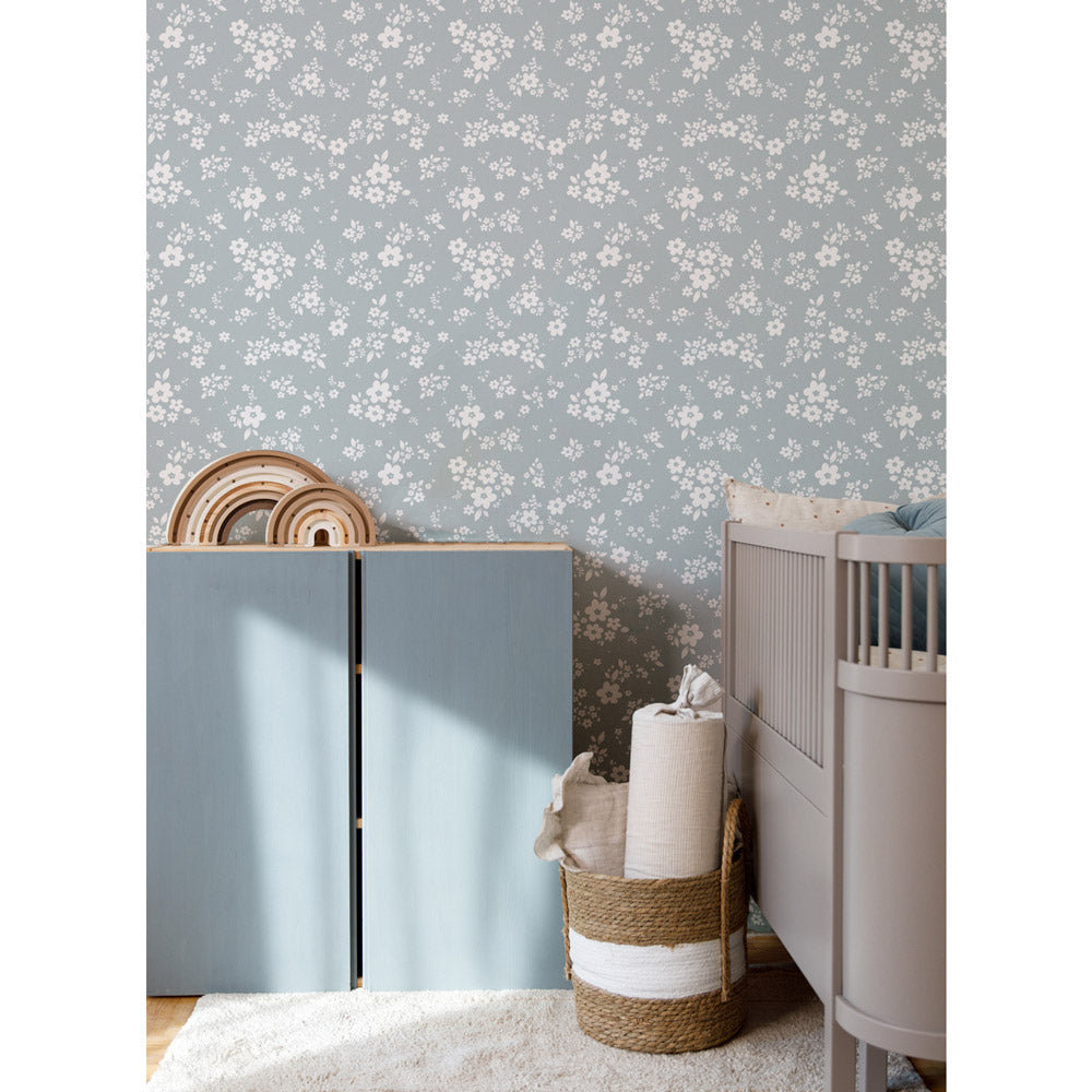 Dekornik Tapete Lace Meadow Blau Streifen 50 x 280