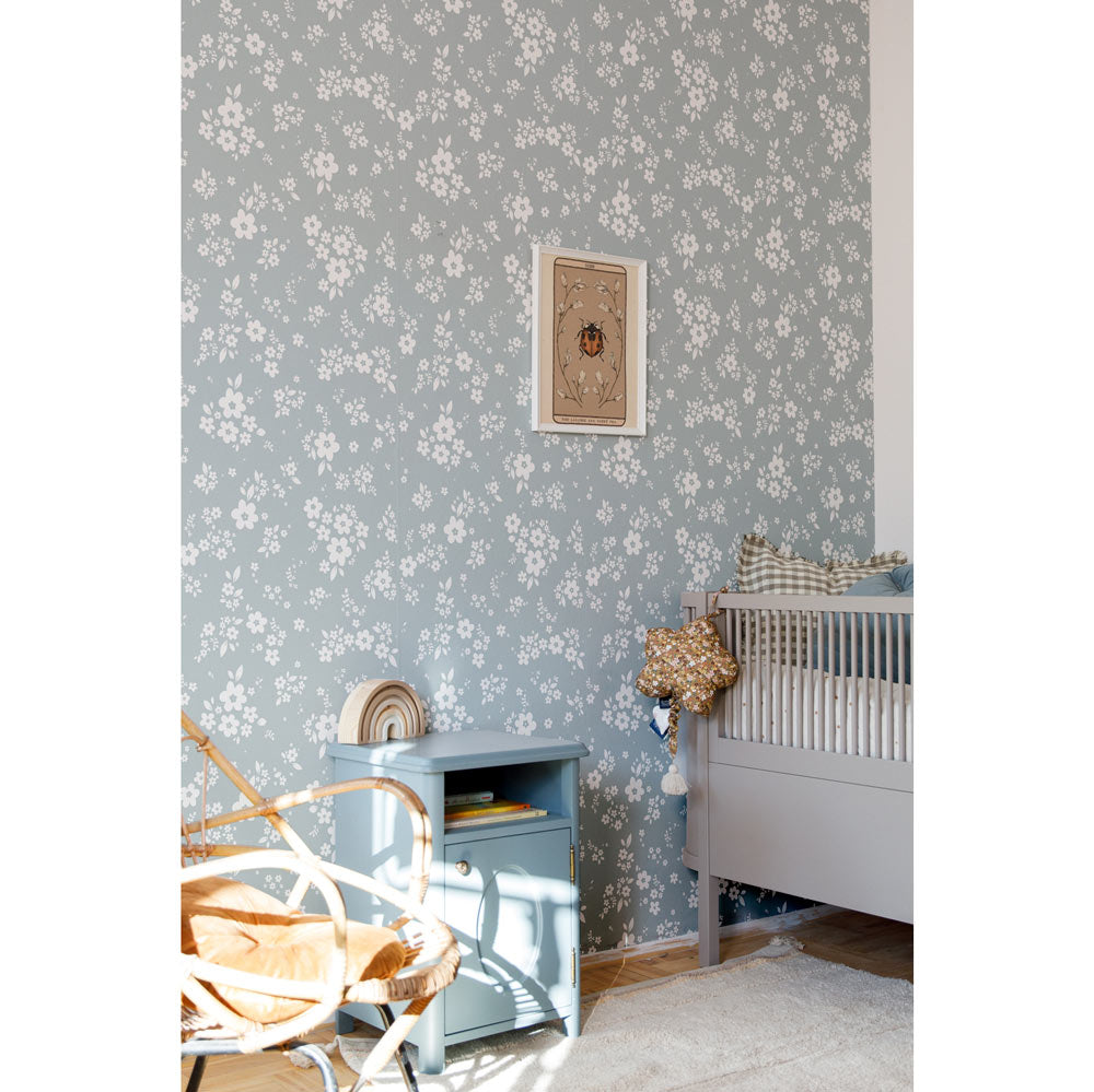 Dekornik Tapete Lace Meadow Blau Streifen 50 x 280