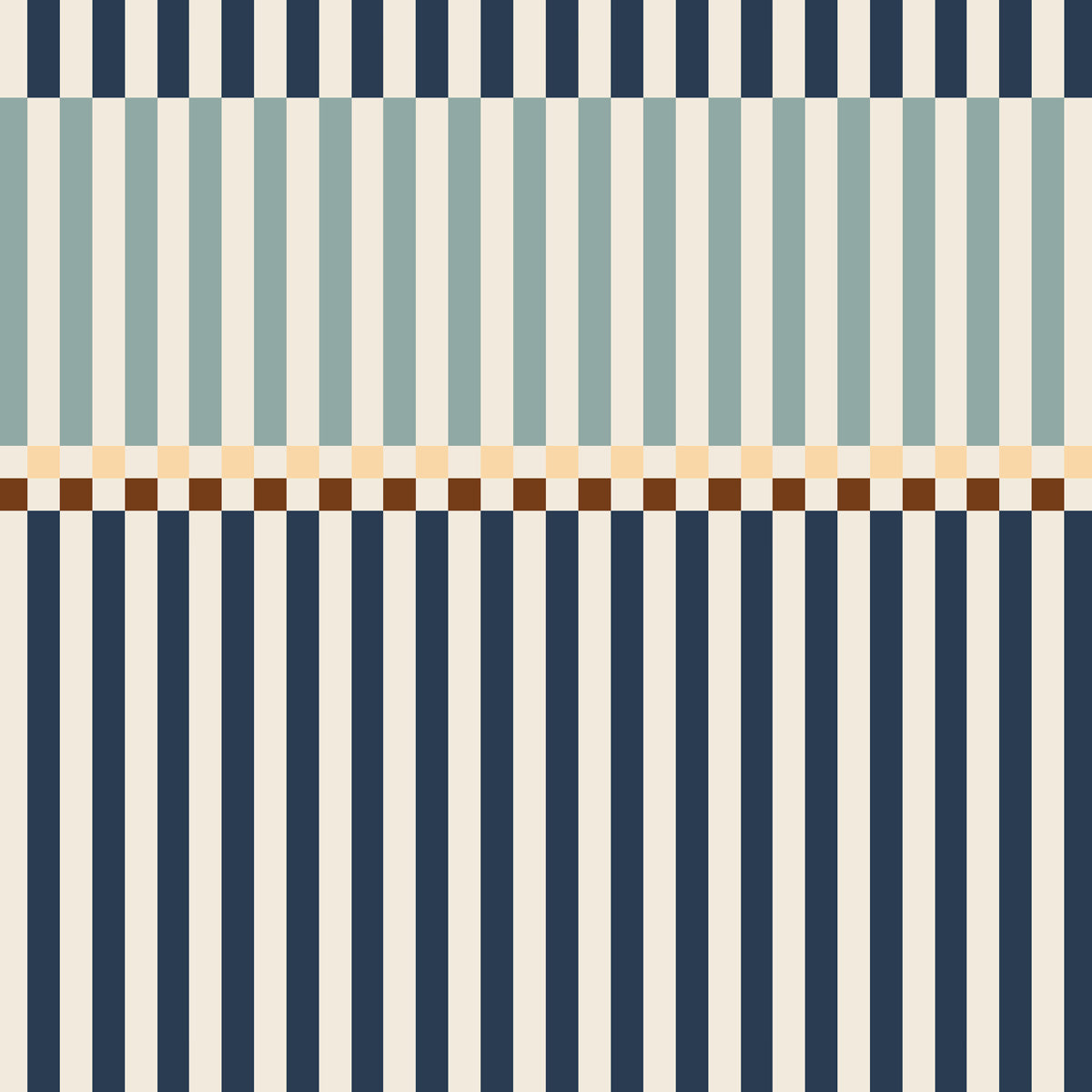 Dekornik Tapete Streifen happy 2 colours navy blue and mint Streifen 50 x 280