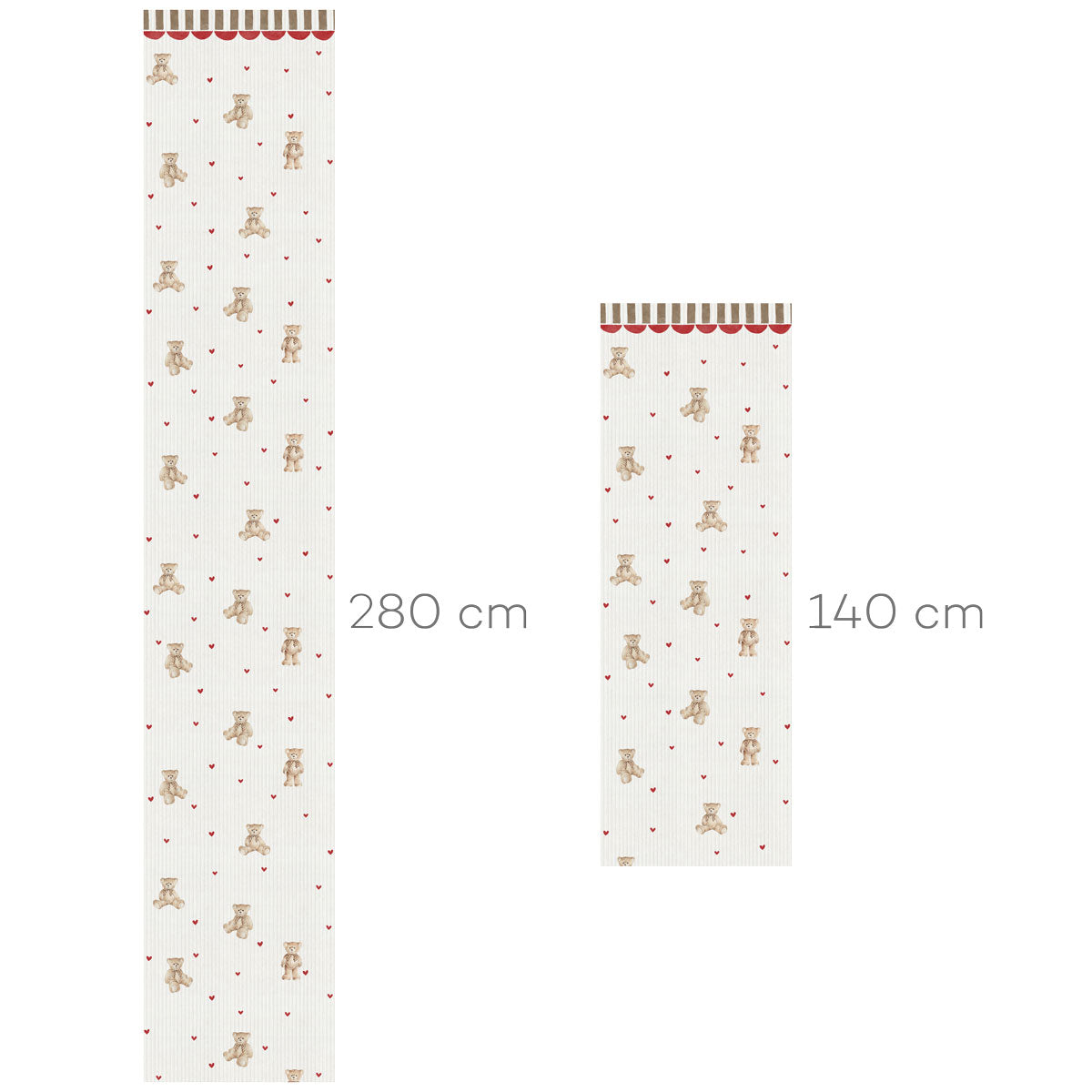 Dekornik Tapete Teddy bears with ornament Streifen 50 x 280