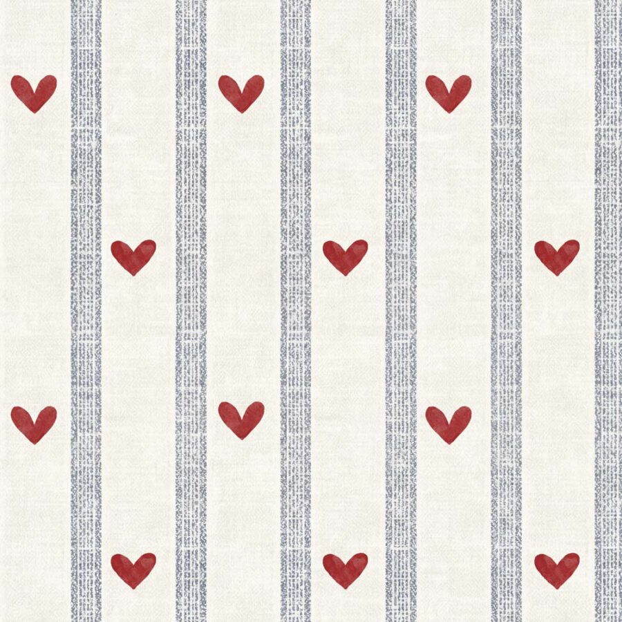Dekornik Tapete Herzen and stripes morning Streifen 50 x 280