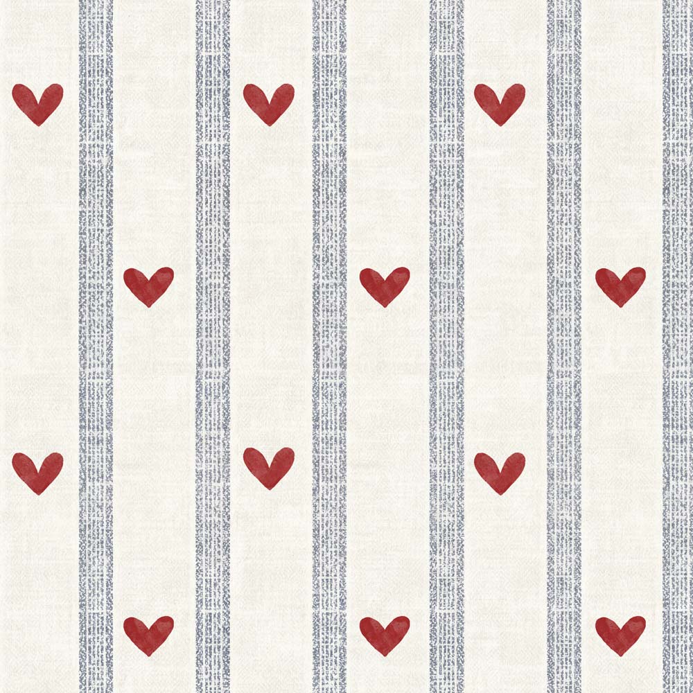 Dekornik Tapete Herzen and stripes morning Streifen 50 x 280