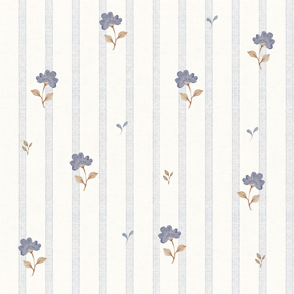 Dekornik Tapete Delicate retro flowers Streifen 50 x 280