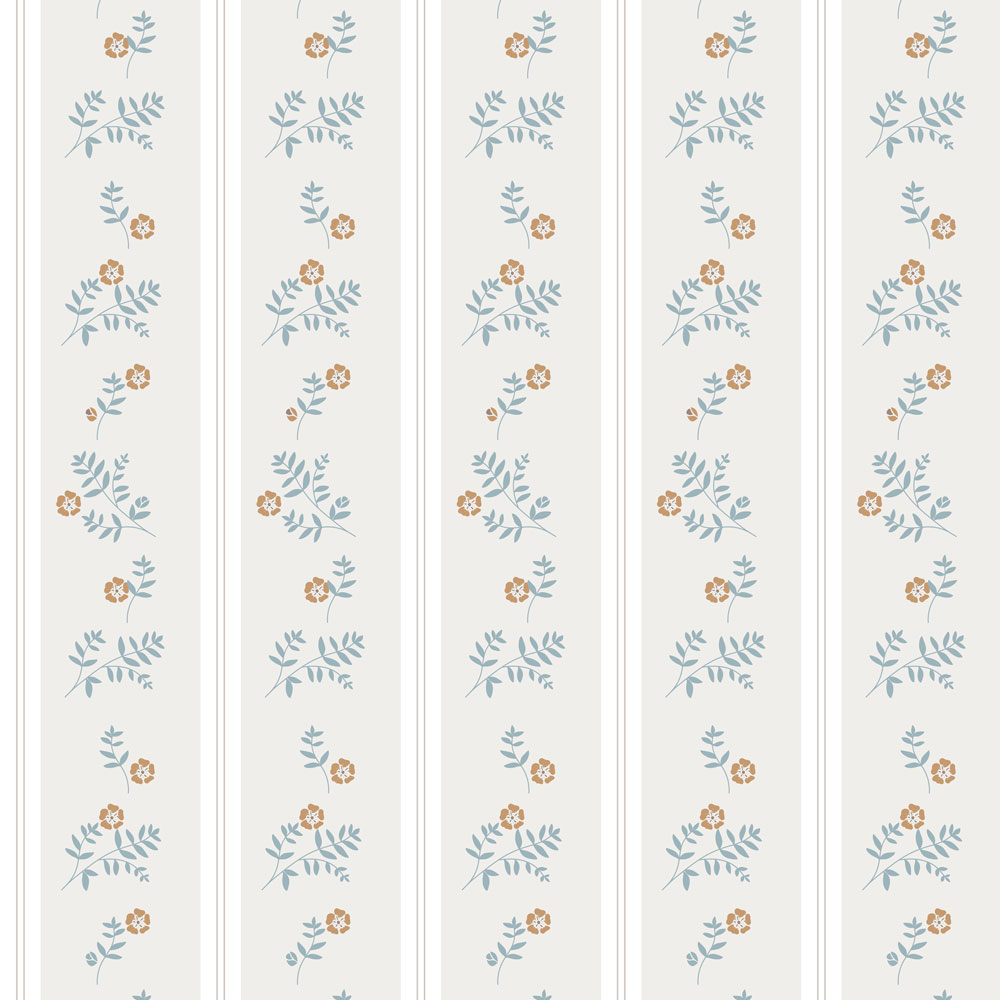 Dekornik Tapete French Cottage Blumen Streifen 100 x 280