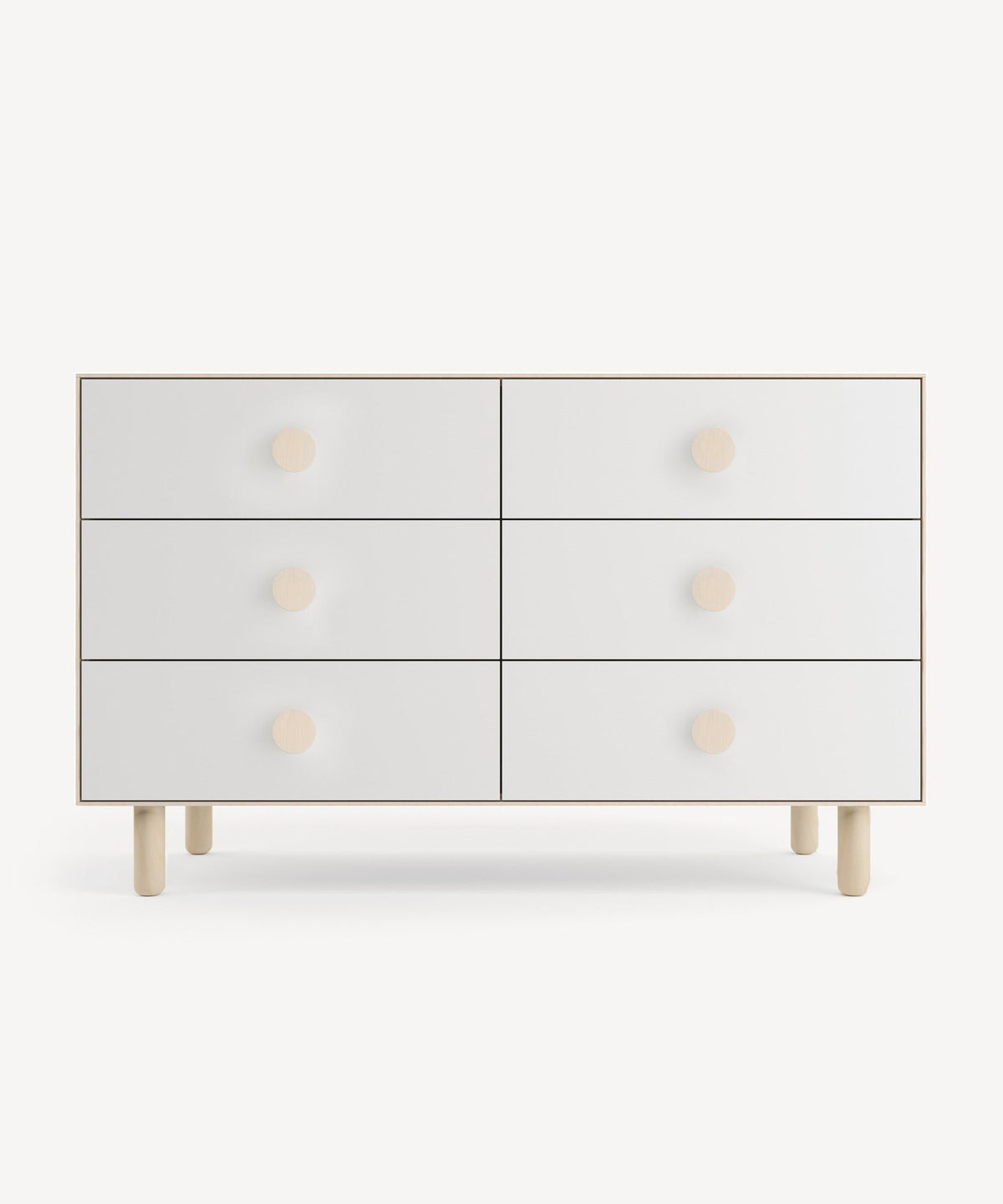Oeuf NYC Dot Kommode mit 6 Schubladen, Birke